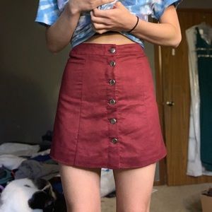h&m button up skirt
